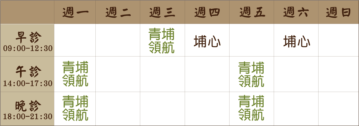 黃彥融醫師門診表
